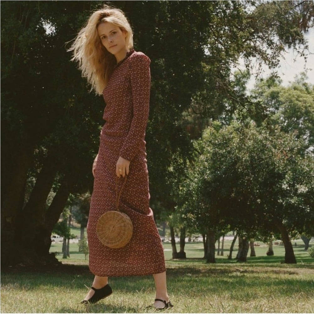 Doen Red Floral Maxi Dress